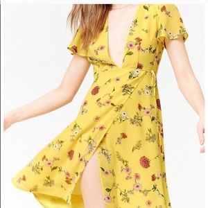 Forever 21 Floral Wrap Tie Dress